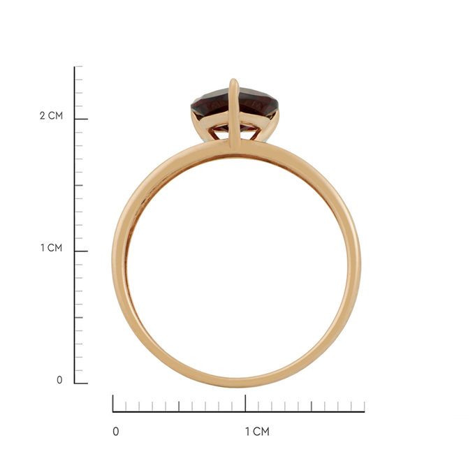 Кольцо из золота 585 пробы c гранатом и бриллиантами, Л 3506 7324 за 20720