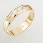 Кольцо из комбинированного золота 585 пробы c 1 бриллиантом Л46068306 фото 1