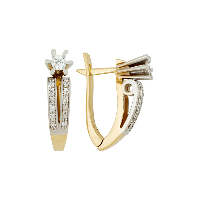 Серьги из золота 585 пробы с бриллиантами, Л 2812 9346 за 113000