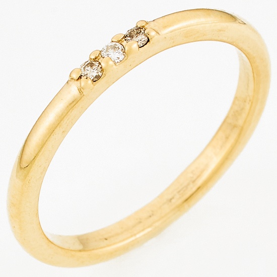 Кольцо из желтого золота 585 пробы c 3 бриллиантами, Л28074454 за 8955
