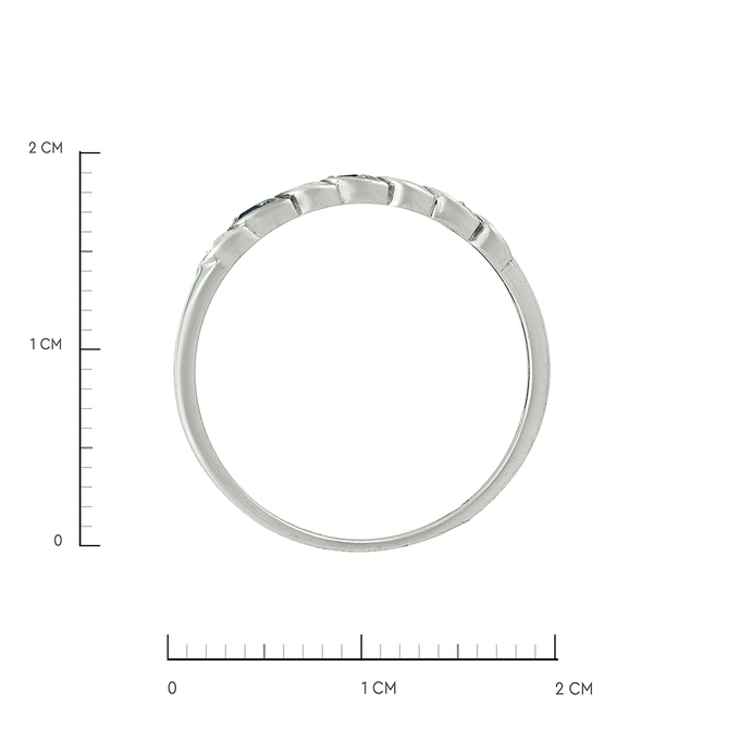 Кольцо из золота 585 пробы c сапфирами и бриллиантами, Л 5208 1301 за 14800