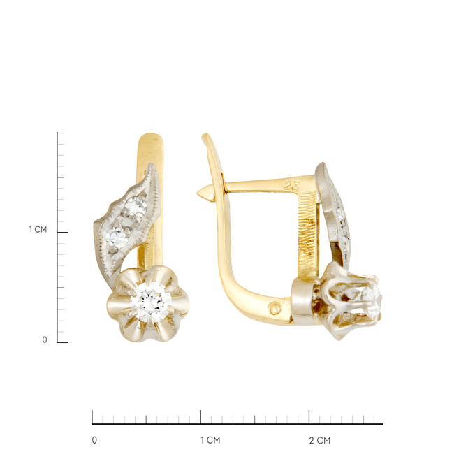 Серьги из золота 750 пробы с бриллиантами, Л 3507 3358 за 124000