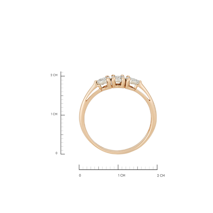 Кольцо из золота 585 пробы c бриллиантами, Л 2415 2317 за 25200