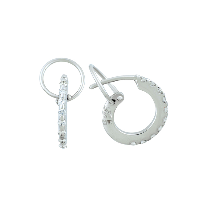 Серьги из золота 750 пробы c бриллиантами, Л 4710 3099 за 42000