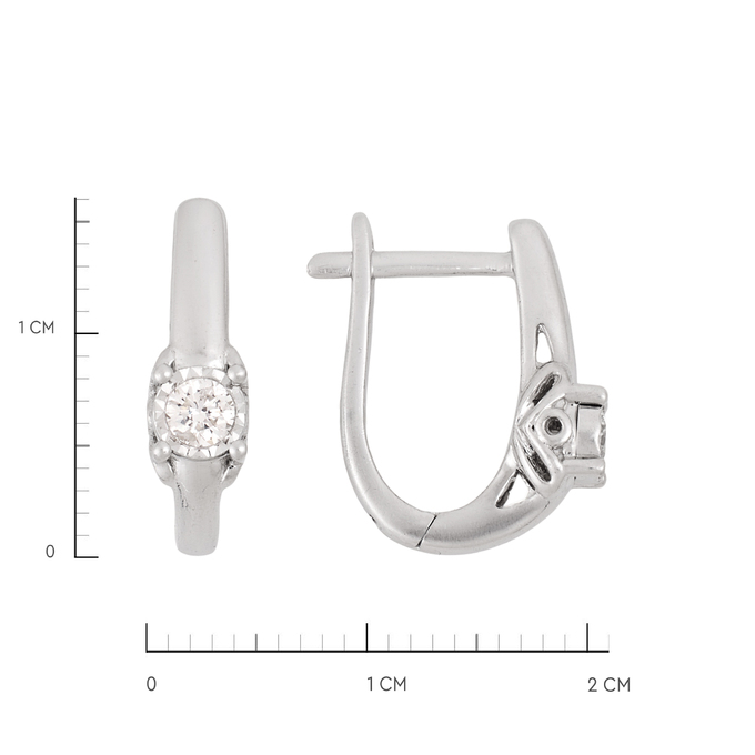 Серьги из золота 585 пробы c бриллиантами, Ц О007 2433 за 40320