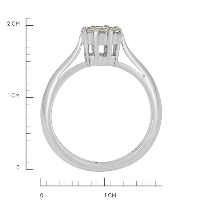 Кольцо из золота 585 пробы c бриллиантами, Л 4807 8453 за 68800