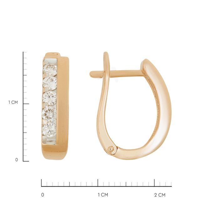 Серьги из золота 585 пробы c бриллиантами, Л 6202 1277 за 82240