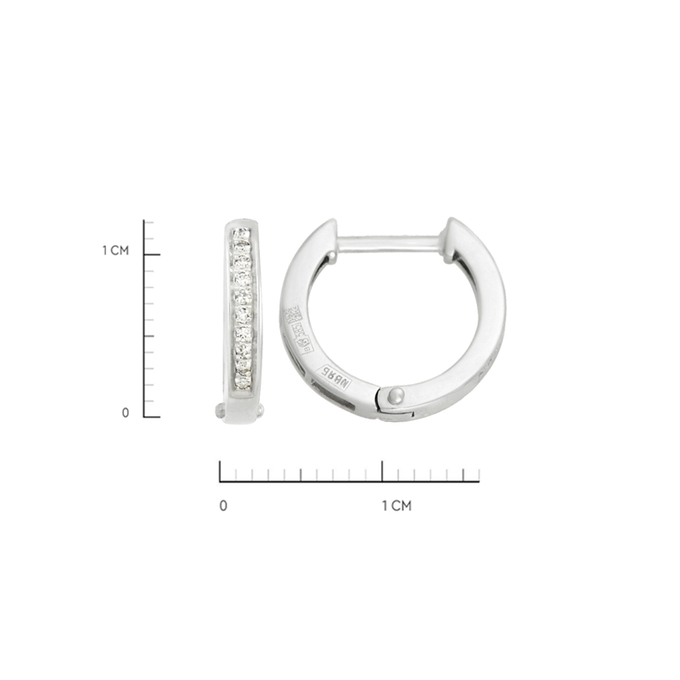 Серьги из золота 585 пробы c бриллиантами, Ц О007 0951 за 19600