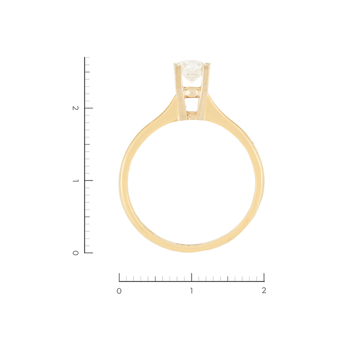 Кольцо из комбинированного золота 750 пробы c 1 бриллиантом, Л 4506 7767 за 158900