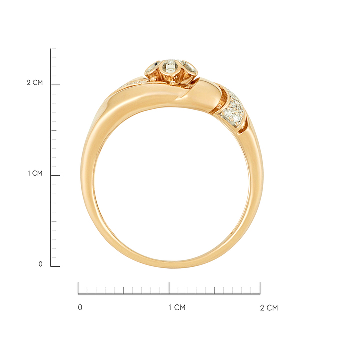 Кольцо из золота 585 пробы c бриллиантами, Л 2212 6172 за 49520