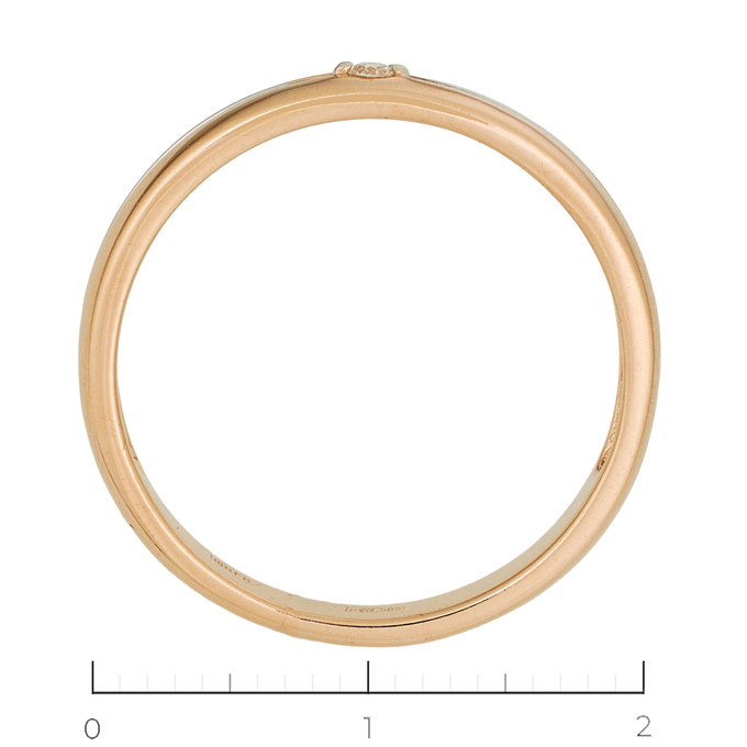 Кольцо из красного золота 585 пробы c 1 бриллиантом, Л 3705 8984 за 14630