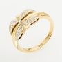Кольцо из комбинированного золота 750 пробы c 4 упр. огр. бриллиантами 125301 фото 1