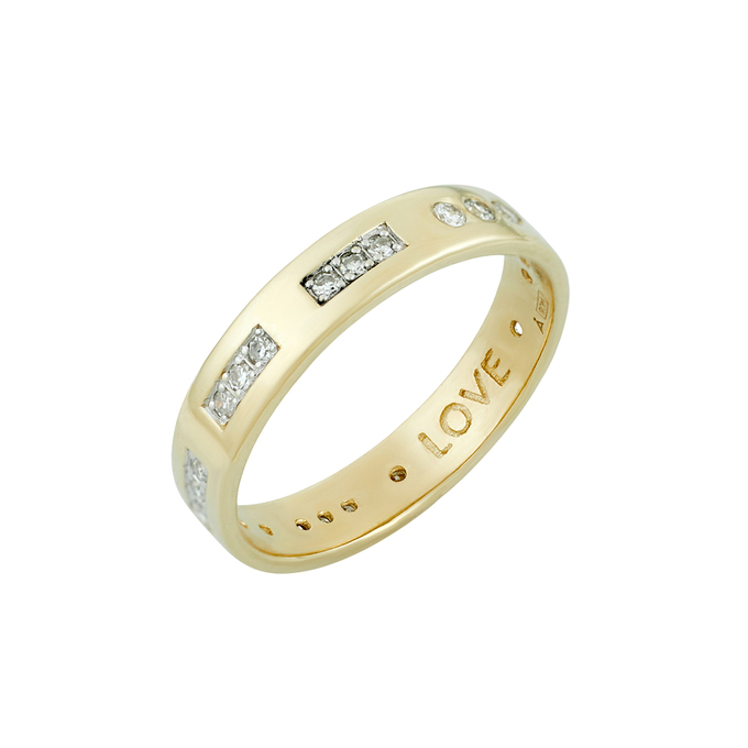 Кольцо из золота 585 пробы c бриллиантами, Л 1208 6681 за 38000