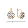 Серьги из золота 585 пробы c 34 фианитами
