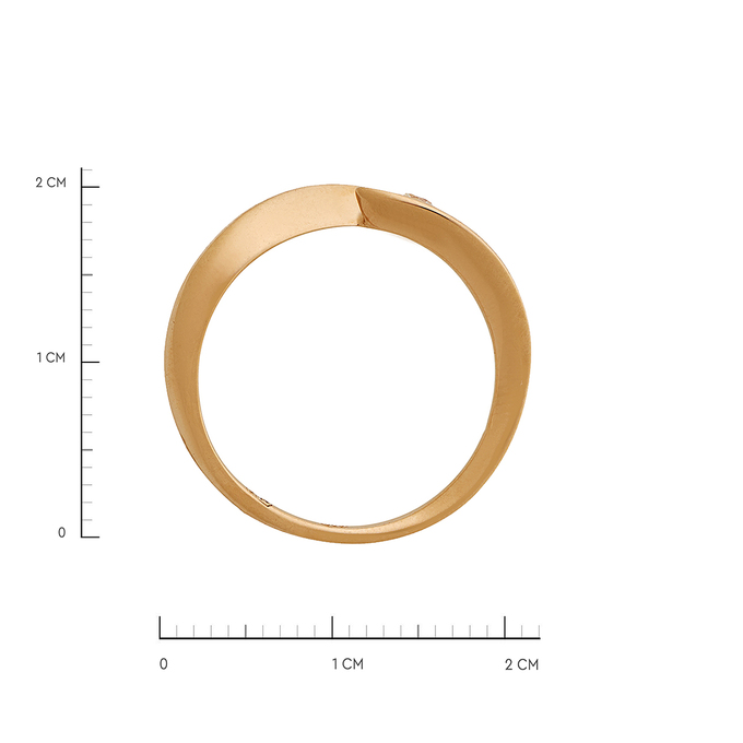 Кольцо из золота 585 пробы c бриллиантом, Л 2304 6845 за 46200