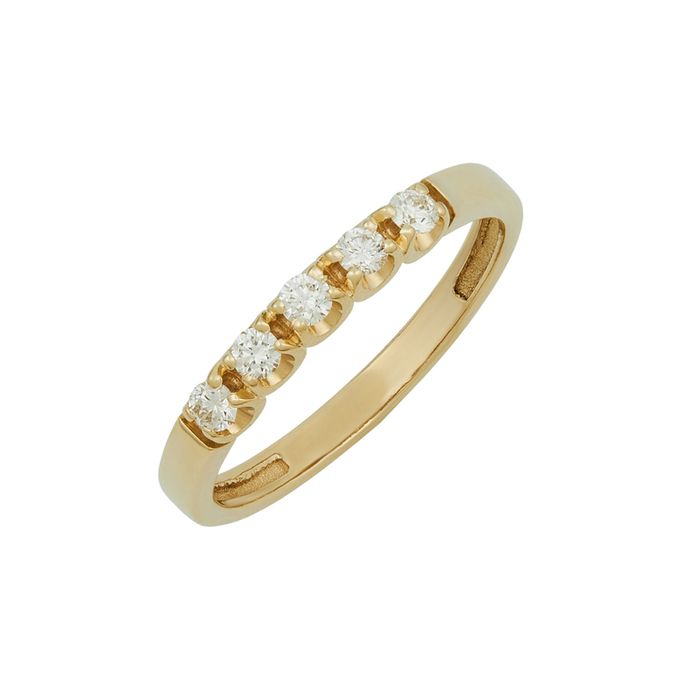 Кольцо из золота 585 пробы c бриллиантами