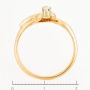 Кольцо из комбинированного золота 585 пробы c 4 бриллиантами Л57028952 фото 4