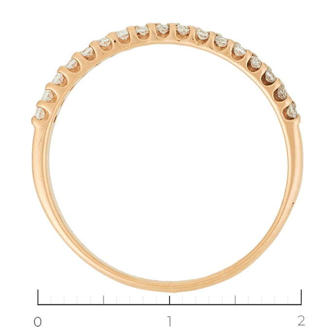Кольцо из красного золота 585 пробы c 17 фианитами, Л 4709 3674 за 6160