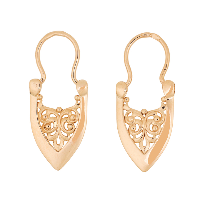 Серьги из красного золота 585 пробы