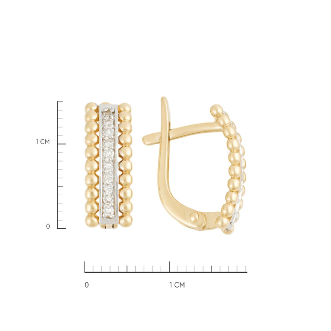 Серьги из золота 585 пробы с бриллиантами, Л 7000 9520 за 41600