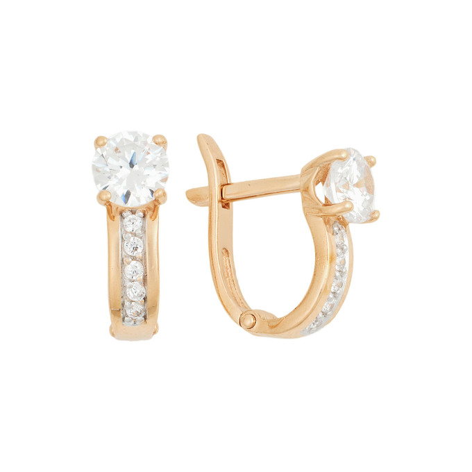 Серьги из золота 585 пробы с фианитами, Ц О007 5479 за 23000