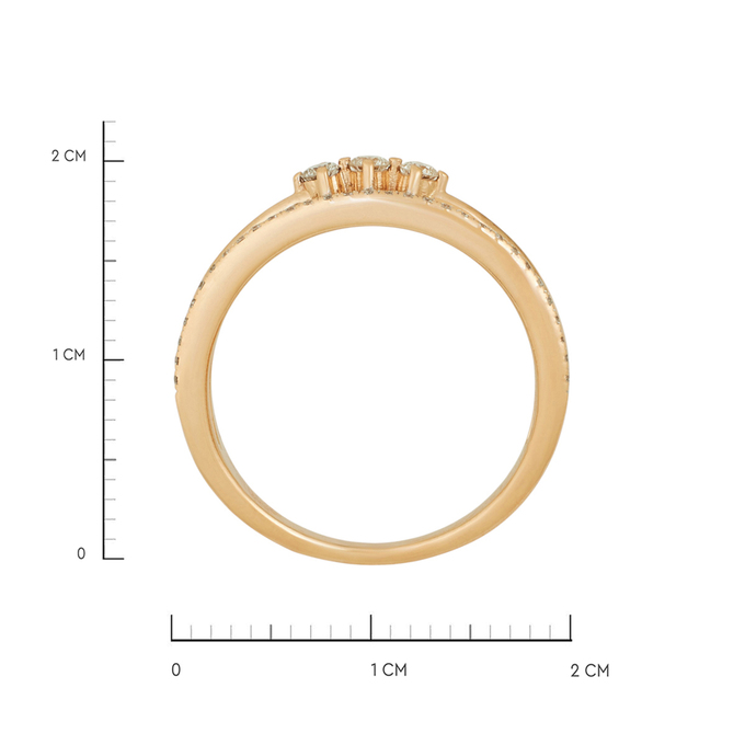 Кольцо из золота 585 пробы c бриллиантами, Л 2316 8442 за 43920