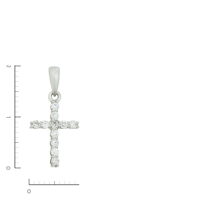 Подвеска из золота 585 пробы c 11 бриллиантами