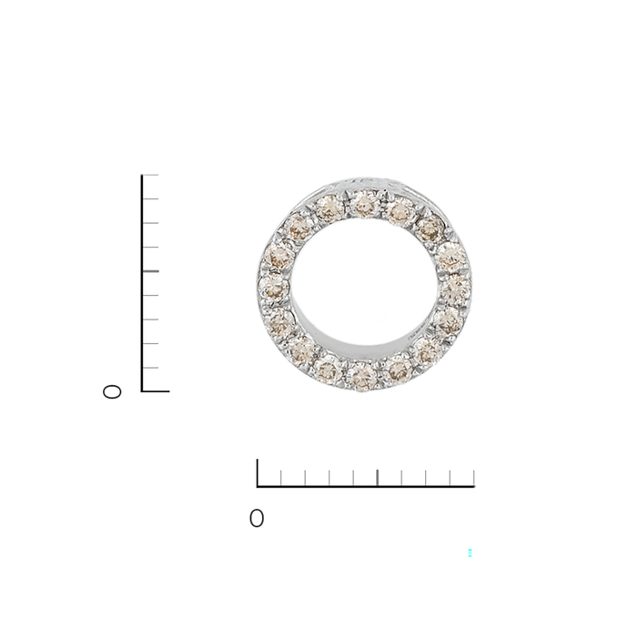 Подвеска из белого золота 585 пробы c 16 бриллиантами