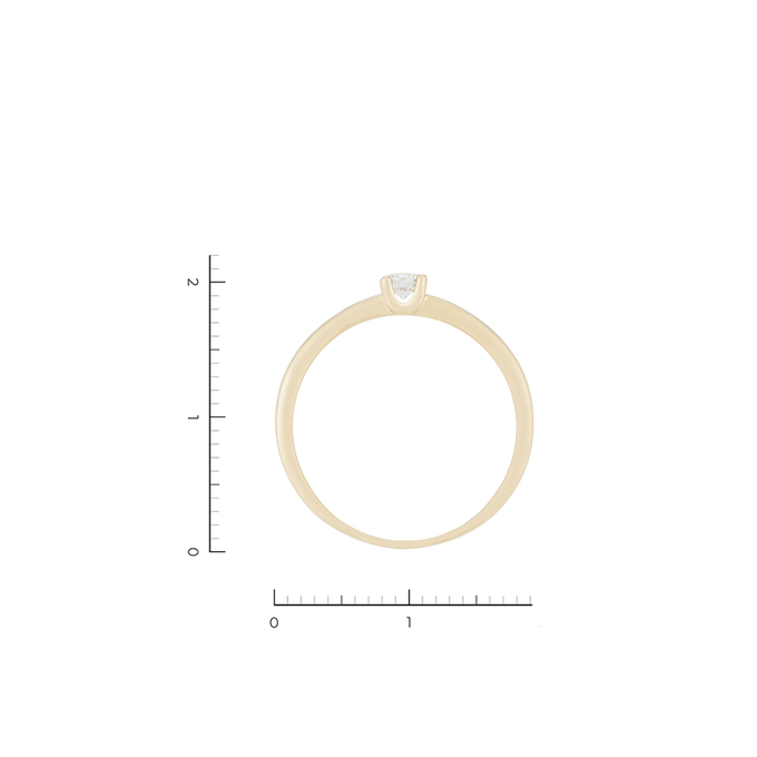 Кольцо из золота 585 пробы c 1 бриллиантом
