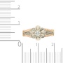 Кольцо из комбинированного золота 583 пробы c 1 бриллиантом 101390 фото 4