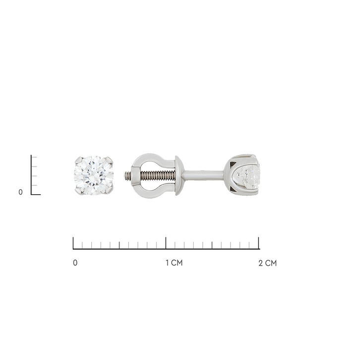 Серьги из золота 585 пробы c Бриллиант, К 0000 4387 за 145000