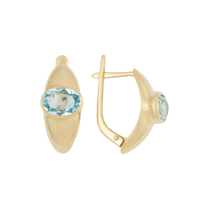 Серьги из золота 750 пробы с топазами, Л 6002 3395 за 79500