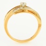 Кольцо из комбинированного золота 585 пробы c 11 бриллиантами Л53017410 фото 3