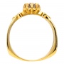 Кольцо из желтого золота 585 пробы c 7 бриллиантами 006703 фото 3