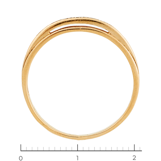Кольцо из красного золота 585 пробы c 14 бриллиантами, Л37057581 за 9300
