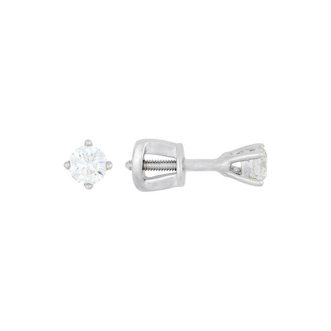 Серьга из золота 585 пробы c бриллиантом