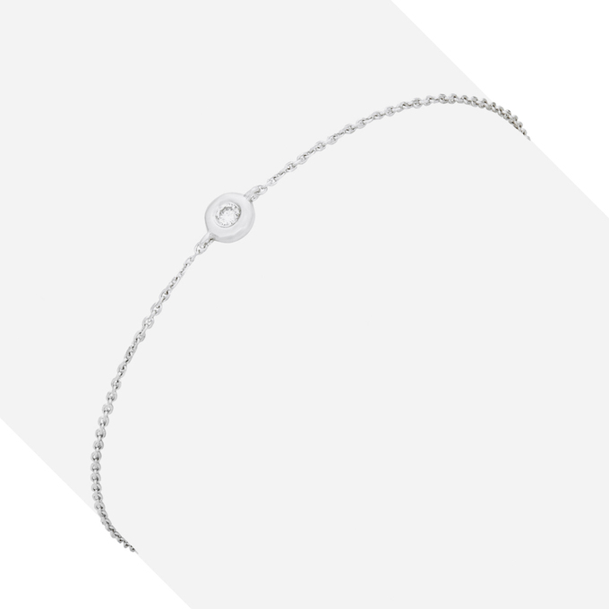 Браслет из золота 585 пробы c бриллиантом