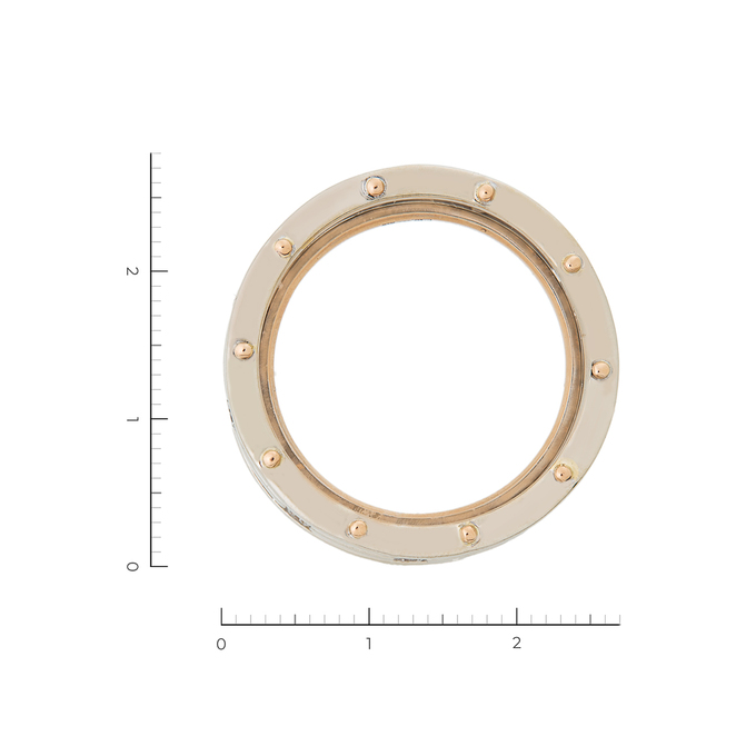Кольцо из комбинированного золота 585 пробы c 10 бриллиантами, Л 0406 2563 за 142000