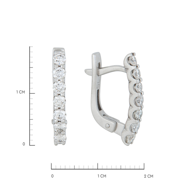 Серьги из золота 585 пробы c бриллиантами, Л 2809 3876 за 54500