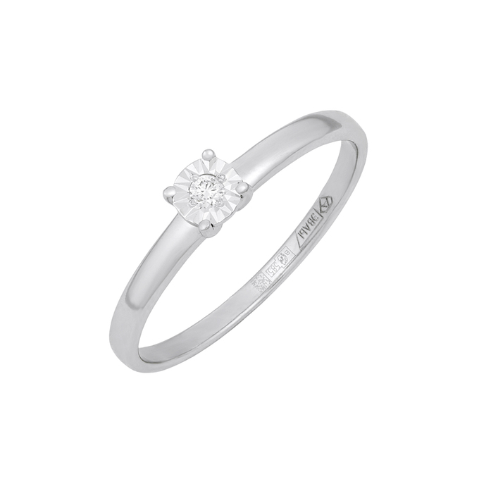 Кольцо из золота 585 пробы c бриллиантом, Л 6103 1572 за 15600