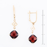 Серьги из золота 585 пробы c 2 гранатами
