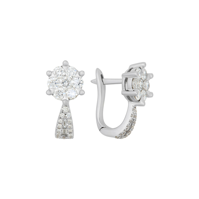 Серьги из золота 585 пробы c бриллиантами