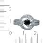 Кольцо из белого золота 585 пробы c 53 бриллиантами и 1 сапфиром 091933 фото 4