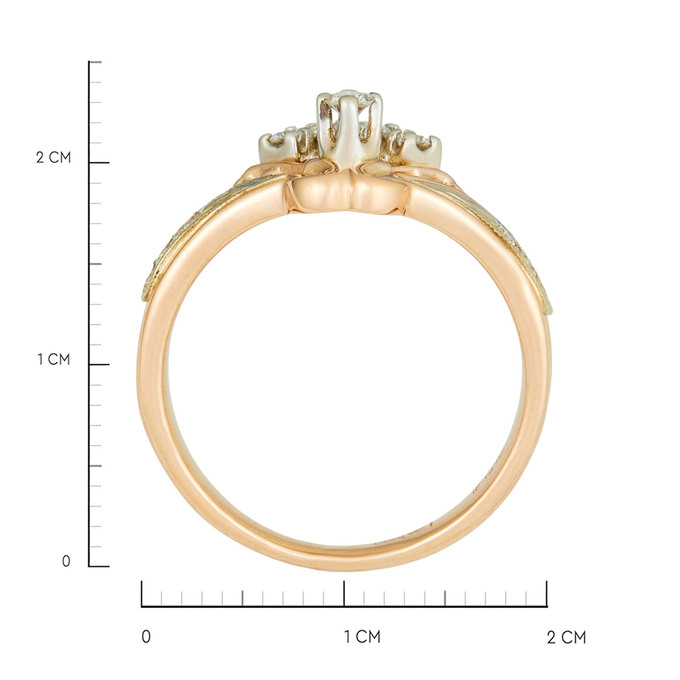 Кольцо из золота 585 пробы c бриллиантами, Л 3911 5559 за 55600