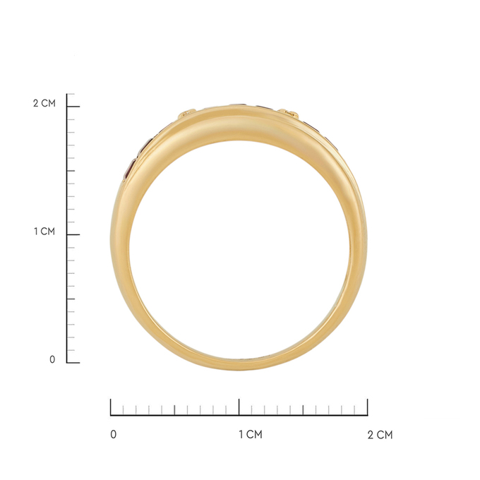 Кольцо из золота 750 пробы c рубинами и бриллиантами, Л 2812 1381 за 61040
