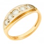 Кольцо из комбинированного золота 583 пробы c 5 бриллиантами Л33086913 фото 1