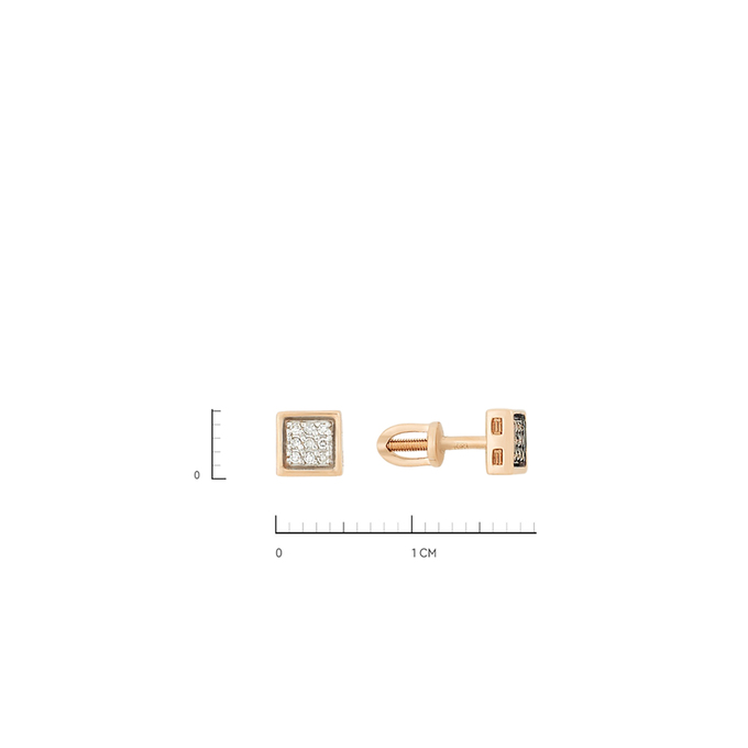 Серьги из золота 585 пробы с бриллиантами, Ц О007 4538 за 23500