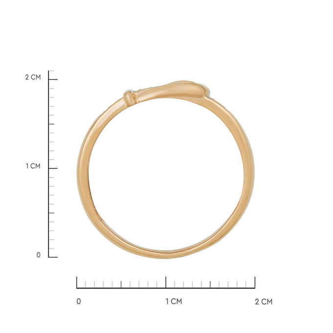 Кольцо из золота 585 пробы c фианитами, Л 2213 1356 за 26320