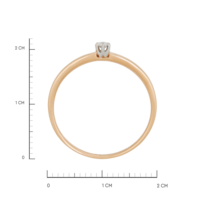 Кольцо из золота 585 пробы c бриллиантом, Л 2811 6547 за 17200