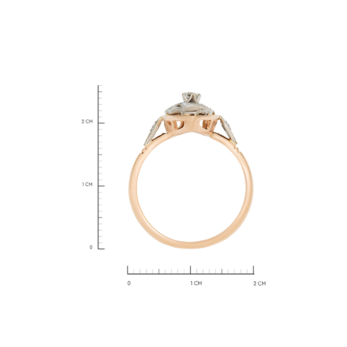 Кольцо из золота 583 пробы c бриллиантами, Л 5703 7760 за 50400